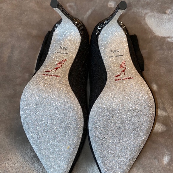 RENÉ CAOVILLA metallic ribbed-knit sock boots - Picture 4 of 9